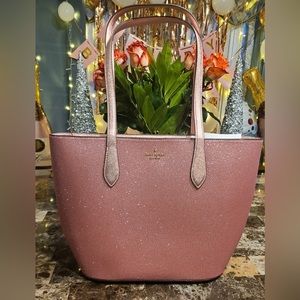 Brand New with Tags Pink Glitter Kate Spade Purse